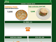 Tablet Screenshot of pizzeria-aura.com